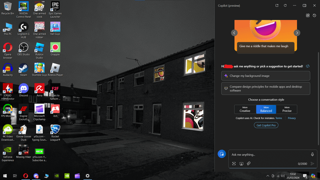 What is this Copilot preview that's just popped onto my taskbar? I do not need this at all... 8j1zgvtmghqc1.png