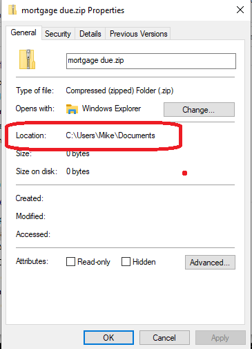 Unable to change a readdeny access from D: 905t-unable-access-zip-folder-created-steps-recorder-windows-10-a-unable-find-file-path-location.png