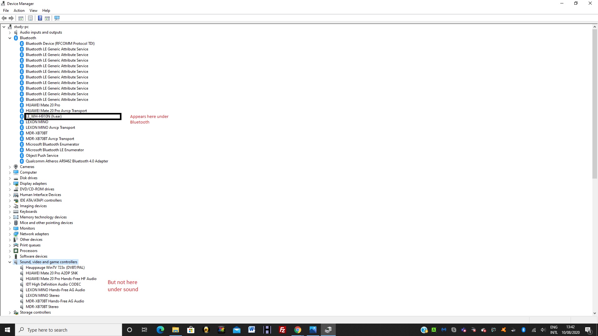 Sony WH-XB900N Headphone pairing but not recognised as an audio device 90a8f84b-7679-4279-94bd-3898f78f7e97?upload=true.jpg