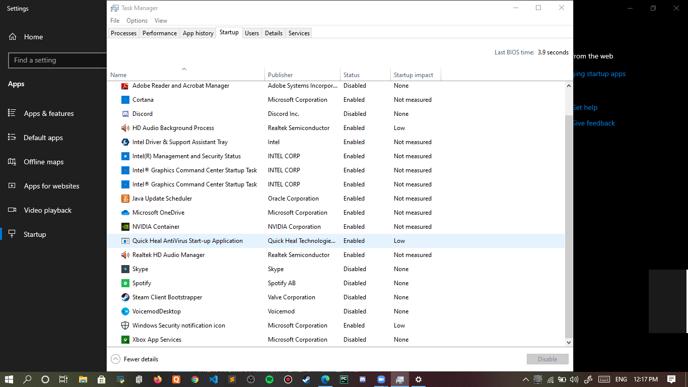 Startup impact "Not measured" in Windows 10. 9155a349-449f-44e0-a206-7e062e89520c?upload=true.png