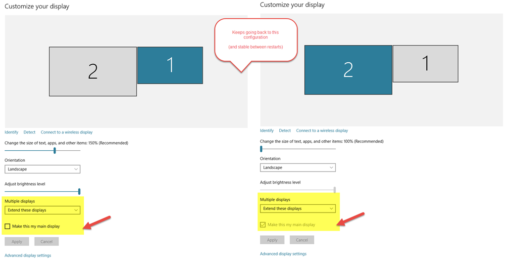 display settings revert to duplicate every time I connect a new monitor 91da9cf6-d774-45c4-ab1f-695c2dbddbd8.png