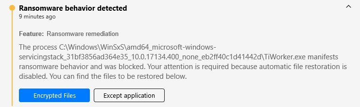 Ransomware behavior detected - TiWorker.exe 9207e1c4-6a44-46a6-b9b7-007fd5a833f4?upload=true.jpg