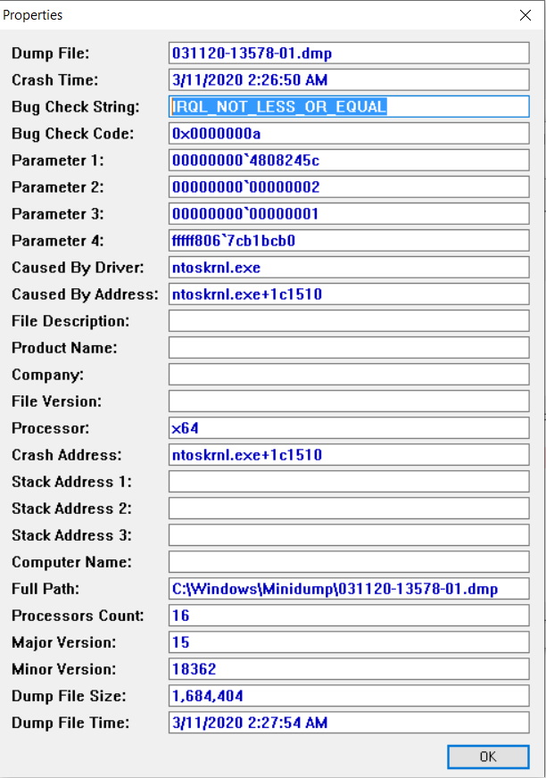 BSOD irql_not_less_or_equal 92a3f411-32d8-4ef5-98cb-898d6c541e83?upload=true.png