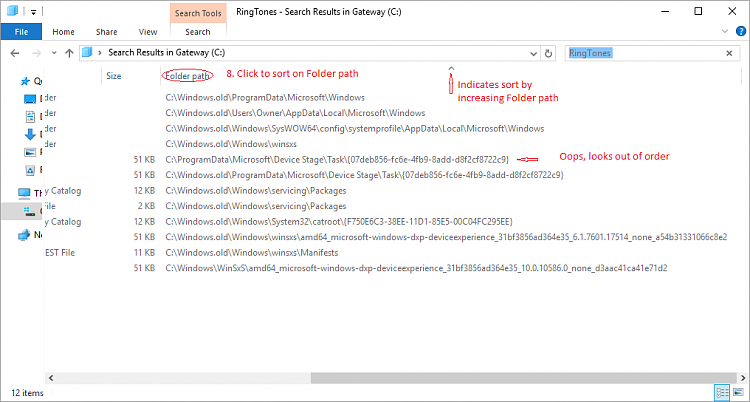 Show full path in the 'Folder' column when searching, instead of folder name + path 93124d1485969908t-sorting-file-explorer-search-output-folder-path-000000005.png