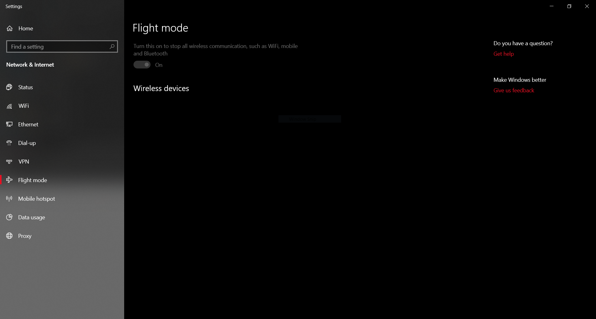 Flight mode is grayed out: Cannot be toggled on or off 931ad829-63a5-4666-b1d1-b6f9eeb33b0a?upload=true.png