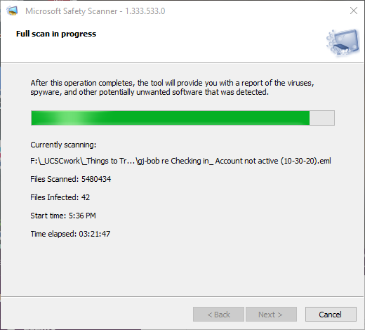 Microsoft Security Scanner finds infected files but on completion indicates that no... 93c09b1c-1b93-4e47-a759-8ac2fa882aa0?upload=true.png