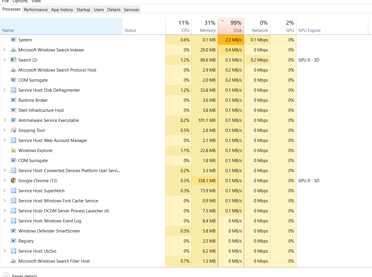 Disk usage at 100% on startup 93db87aa-7518-4aef-8c51-d9ea16d325f8?upload=true.png