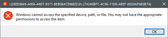 The settings in phone link are greyed out and says some of these settings are managed by... 94238d1485970158t-settings-links-broken-err1.png