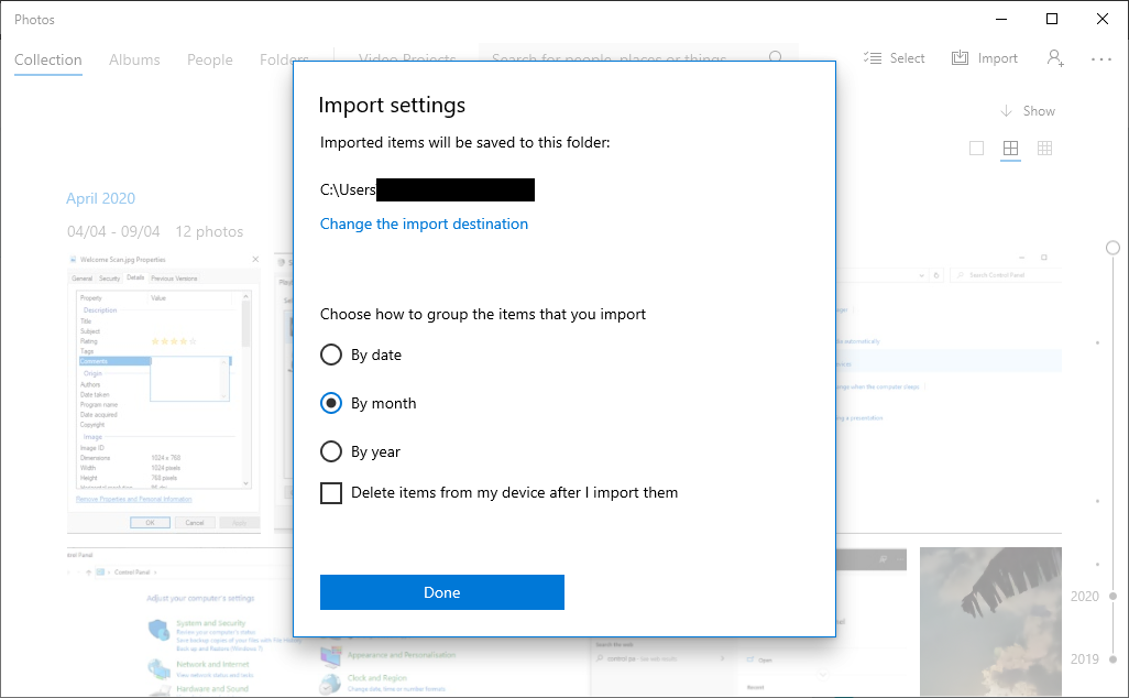 Microsoft Photos 2020.20110.11001.0 - Missing import settings 94430464-559d-41f4-8df7-1993b9c2b51b?upload=true.png
