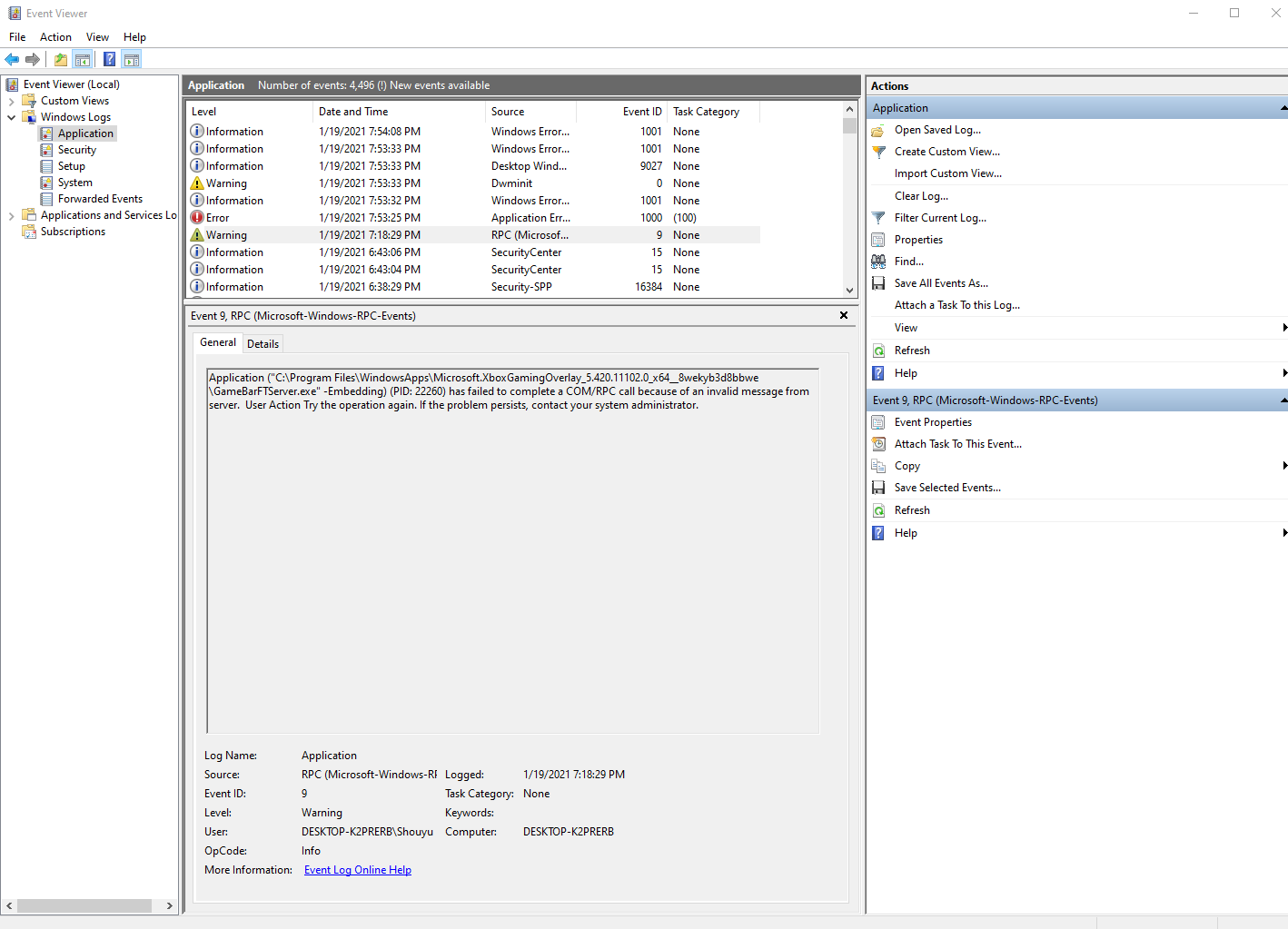 MY computer is having various windows issues and black screens in certain games which cause... 94656833-a9cd-4d4e-9ef4-96448d52ddac?upload=true.png