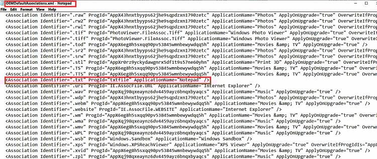 App is not opening 95392d1598876815t-can-i-customize-list-suggest-apps-open-menu-oemdefaultassociations.xml-notepad.jpg
