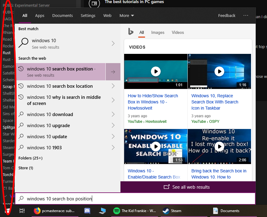 Windows 10 search box weird location 95b4aefb-0dd7-47a7-ab47-b7f4d777b771?upload=true.png