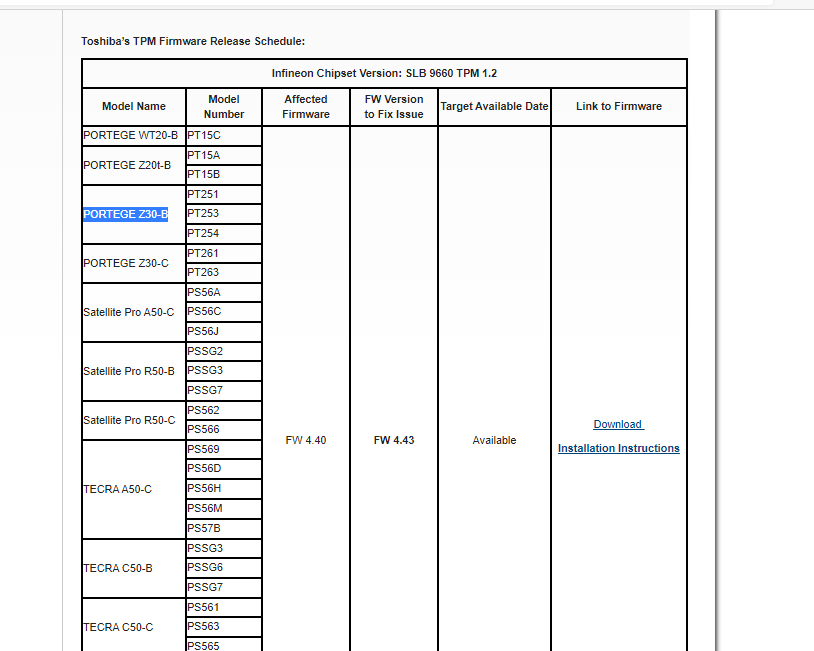 TPM 1.2 upgrade to TPM 2.0 is showing on manufacture website but not in windows to be used. 9691bebf-aebb-4468-b746-2eaea50bd2f5?upload=true.png