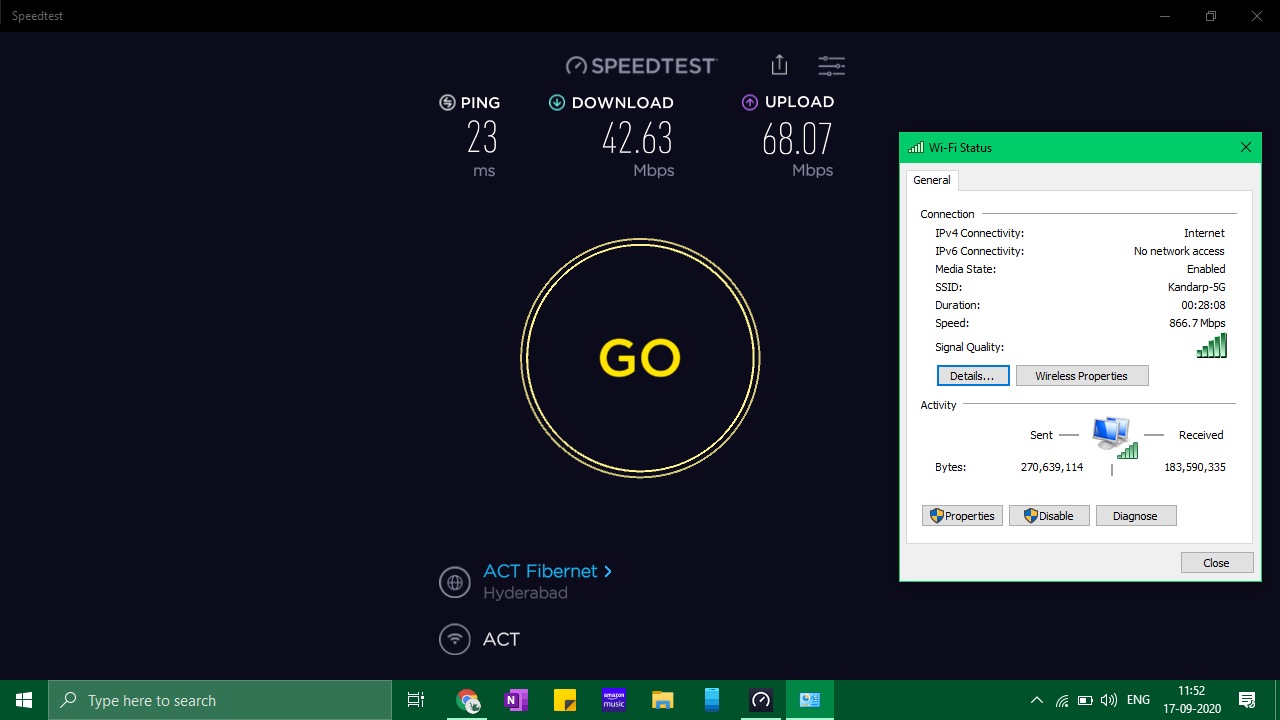 I am receiving nearly half the download speed on my laptop than what I am getting in my phone. 96e60249-73a0-4d3b-9bcb-8f45c38969ac?upload=true.png