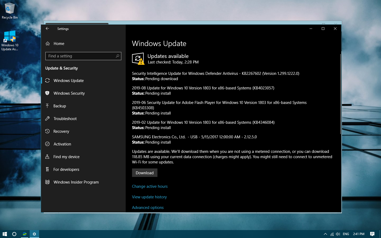 I got this screen when all other updates were downloaded except the first one 970a02b7-de61-4da5-8e0b-e4f3a046c6c9?upload=true.png