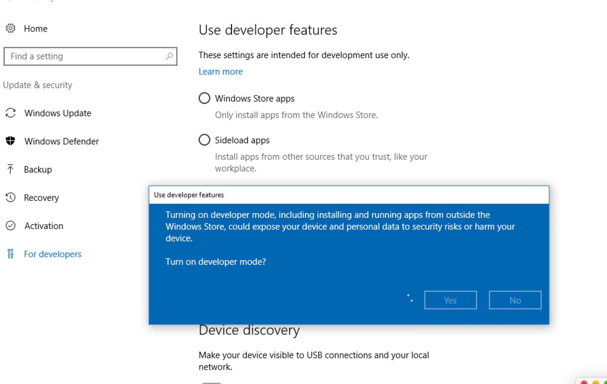 Windows 10 - can't install developer tools 970bfc7a-8a94-4af6-9b38-59afbdf776f6?upload=true.jpg