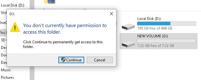 No access to every USB drive I connect to the system 972cd6e8-8341-490b-9547-2b7a76045354?upload=true.jpg