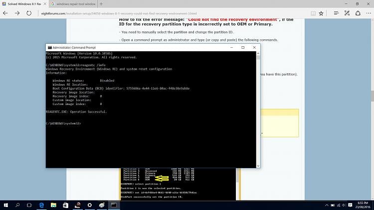 Need help with understanding the "Windows Recovery Environment" partitions on my Windows 10... 97743d1485971001t-cant-find-recovery-environment-windows-10-a-reagentc-info.jpg