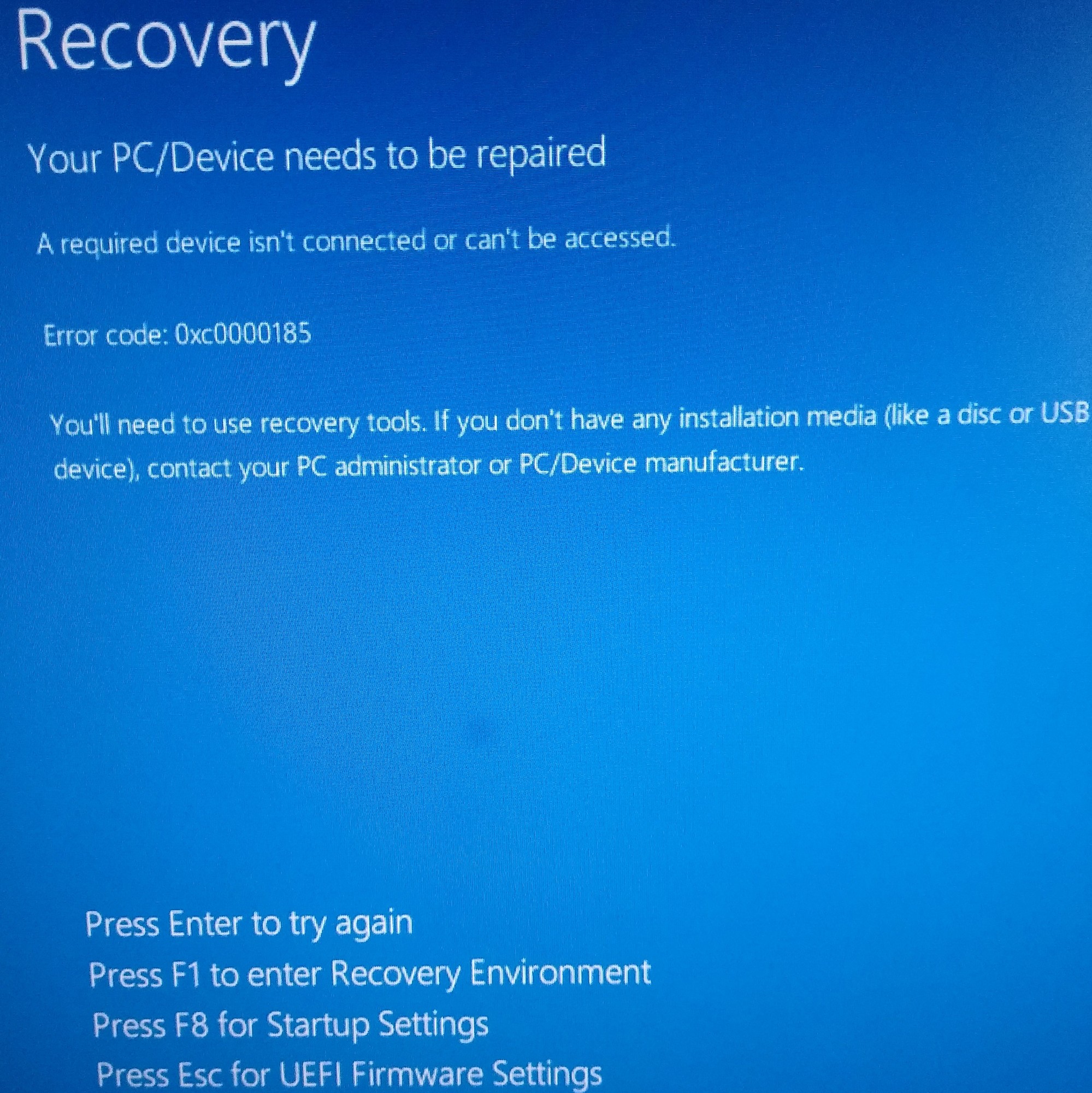 error code 0xc000185 and 0xc000000f 97cbe181-5d49-46a9-87fc-43c215722cfa?upload=true.jpg