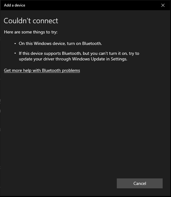 Cannot add new Bluetooth device in Windows 10 97cef491-91fe-413d-8dae-1dff2a3afada?upload=true.png