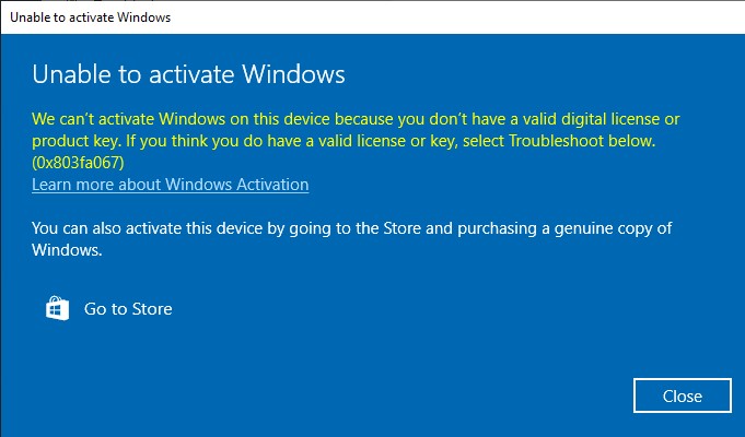 Windows 10 Home Activation Error 0xC004C003 and 0x803fa067 9823883e-5474-44fe-8dcb-efb90b949e8d?upload=true.jpg