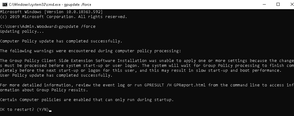 Deployed software via Group Policy won't install PC requires a restart 983e3e09-133e-4983-8860-3e176b0be55f?upload=true.png