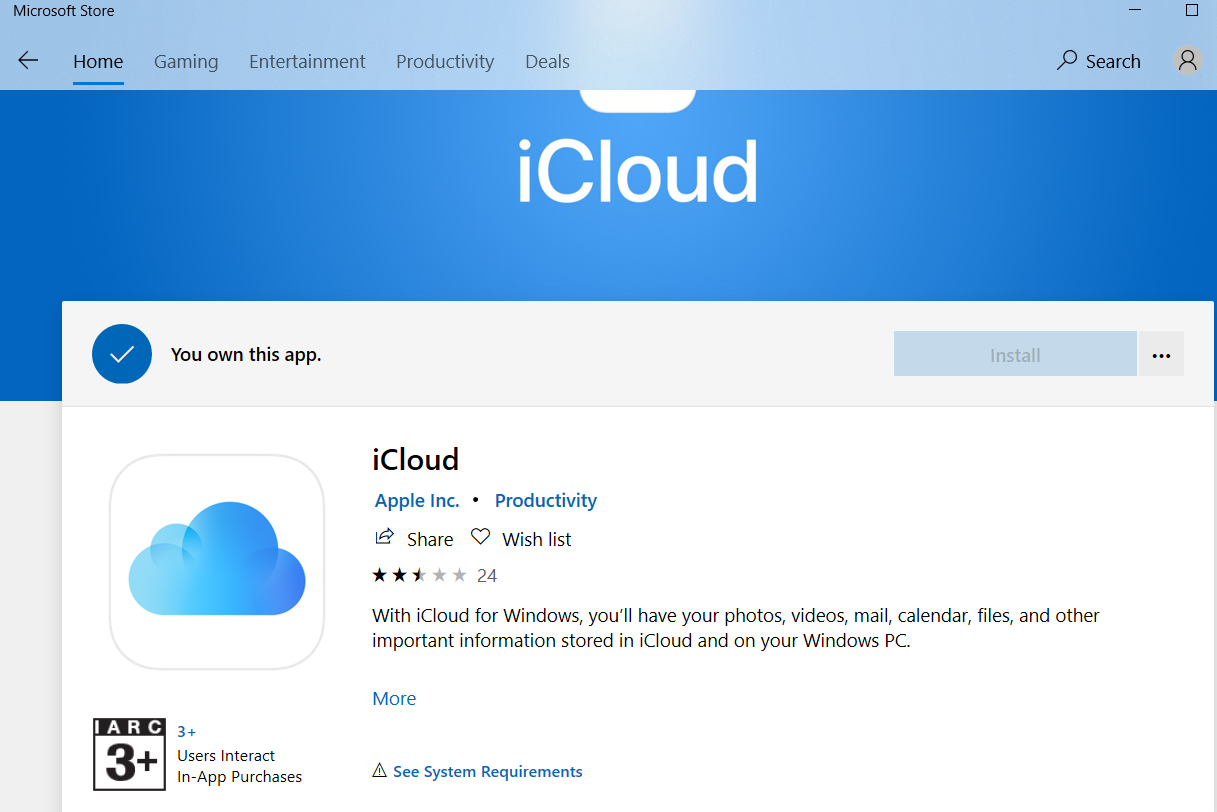 Trying to download/install iCloud for Windows 10 984191c9-e7f4-46a7-9009-07733edb414c?upload=true.png