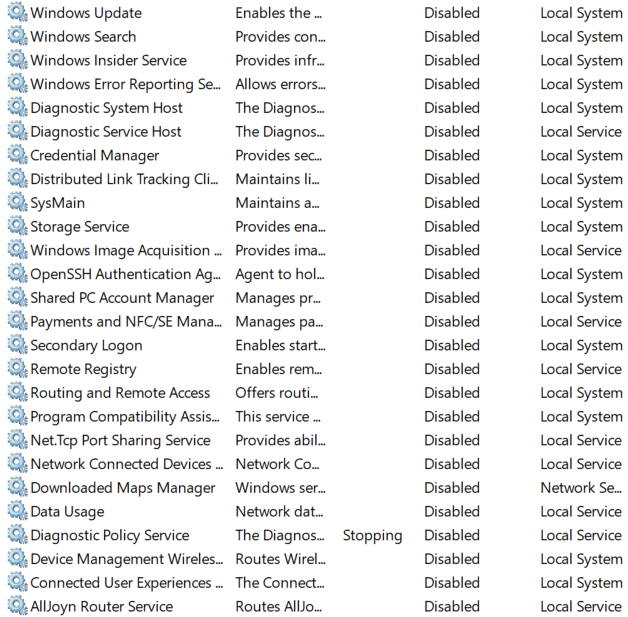 What should I do to ensure all services on enabled all the time? 984d7fd9-1cb2-4618-9a67-4ce55be4c505?upload=true.png
