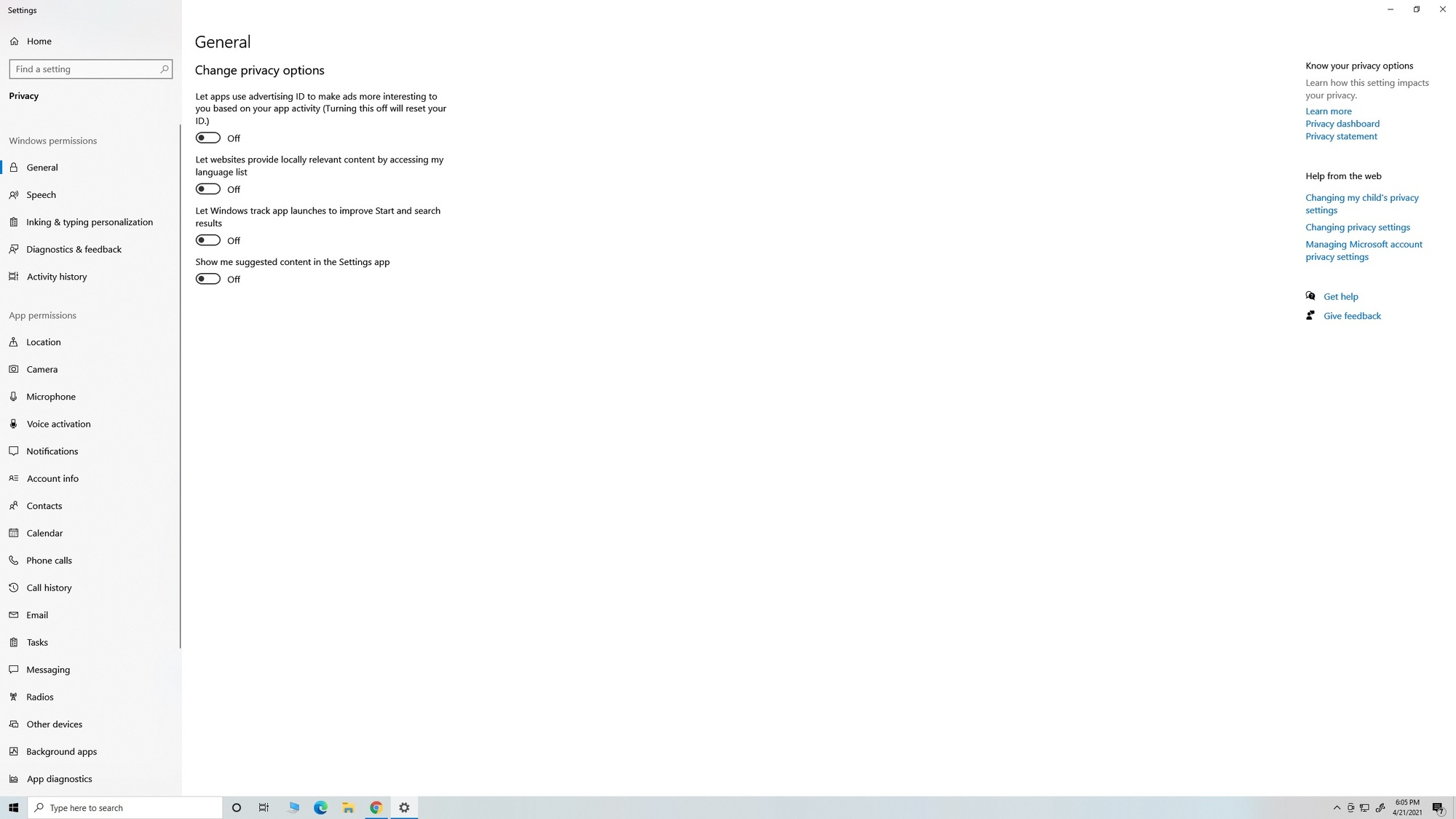 The privacy window under the settings tab refuses to open 98626dc4-0fcf-4dc3-b3c9-297799d16669?upload=true.jpg
