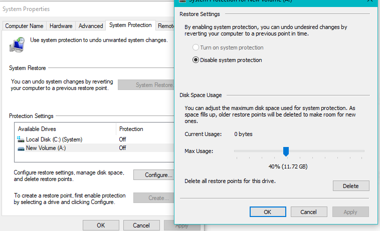 How can I turn on Restore Point? 986c03ef-19e6-4812-88d6-9062376cca6e?upload=true.png