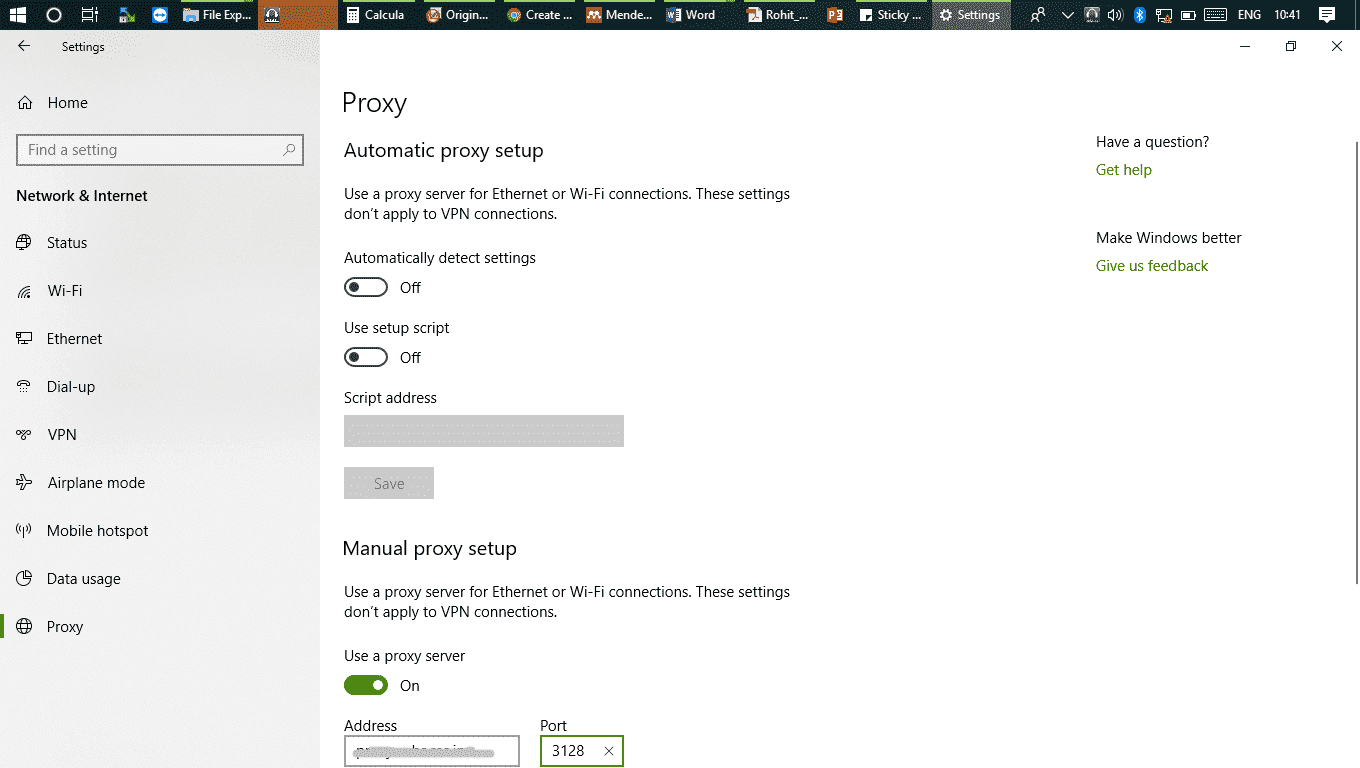 Feature update to Windows 10, version 1803, removes all the proxy setting after few minutes 98aba3b6-7373-4e2b-ae63-523067e2b623?upload=true.png