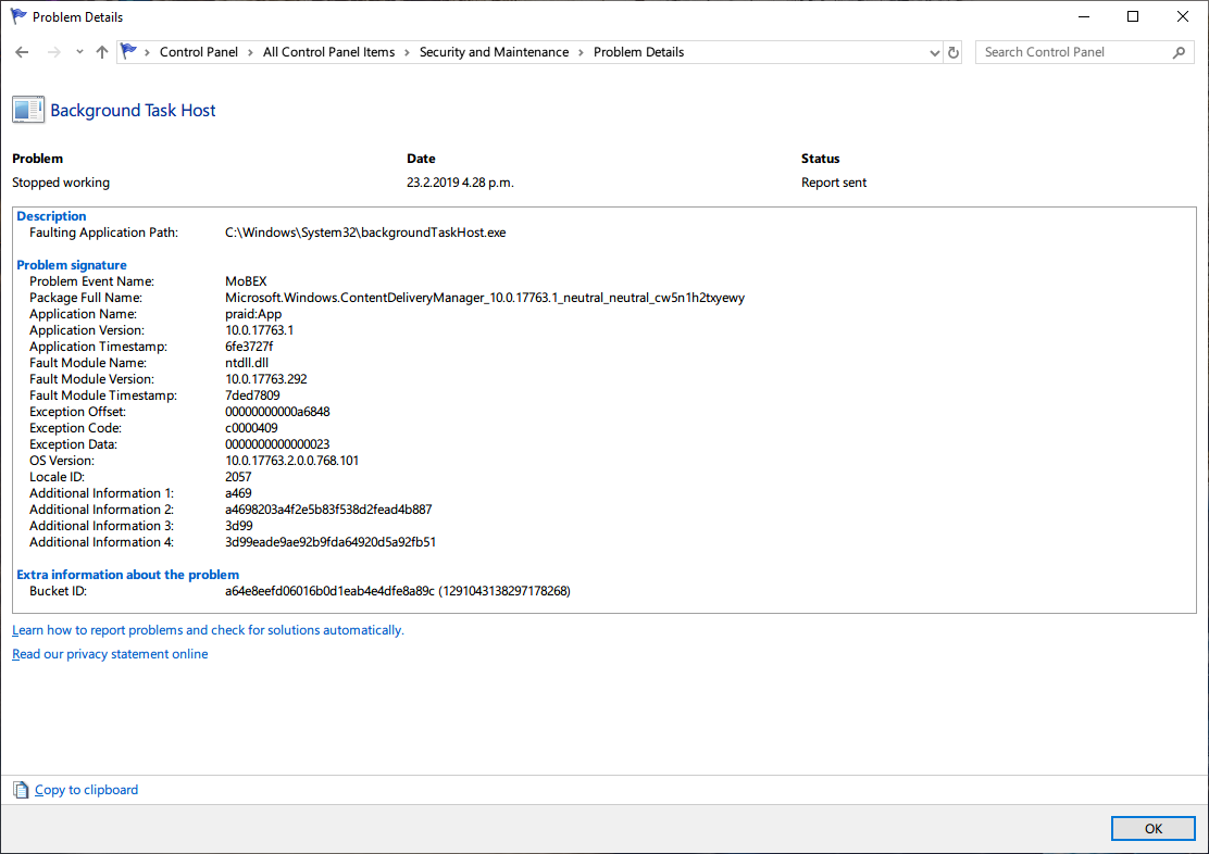 Reliability index dropped to 1 on new PC 98fd8aeb-5f11-4493-86f9-e541677b9647?upload=true.png