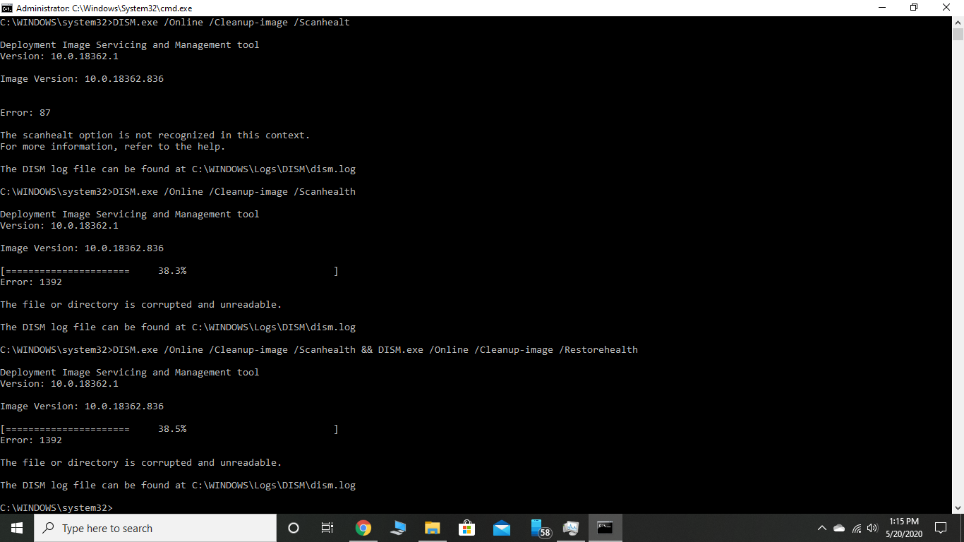 Windows 10 Start-Up Menu not searching anything i type. 990dc13f-f3a5-41c2-aedd-ed0be662cb44?upload=true.png