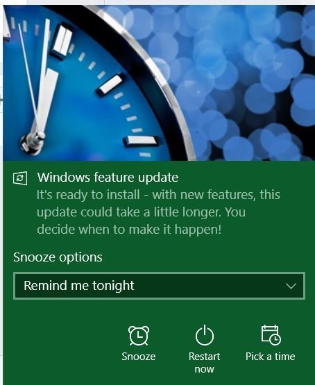 I just got a notification ‘Windows feature update its ready to install’. Is it safe to... 995040fc-785c-4ceb-970d-3e55c6a24011?upload=true.jpg