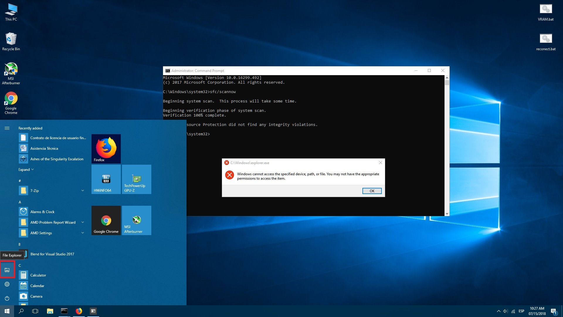 When clicking on Windows Explorer shortcut in start menu Windows cannot access the... 99e6def2-31ec-4840-847f-2d472e1e8c6b?upload=true.jpg