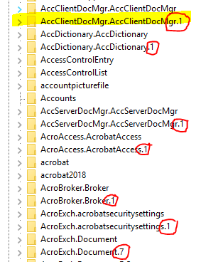 I've noticed a number of what appear to be duplicate '*.*.1'  or '*.*.2' registry entries... 9a46608e-cd28-4c4d-99ce-75b350de14fb?upload=true.png