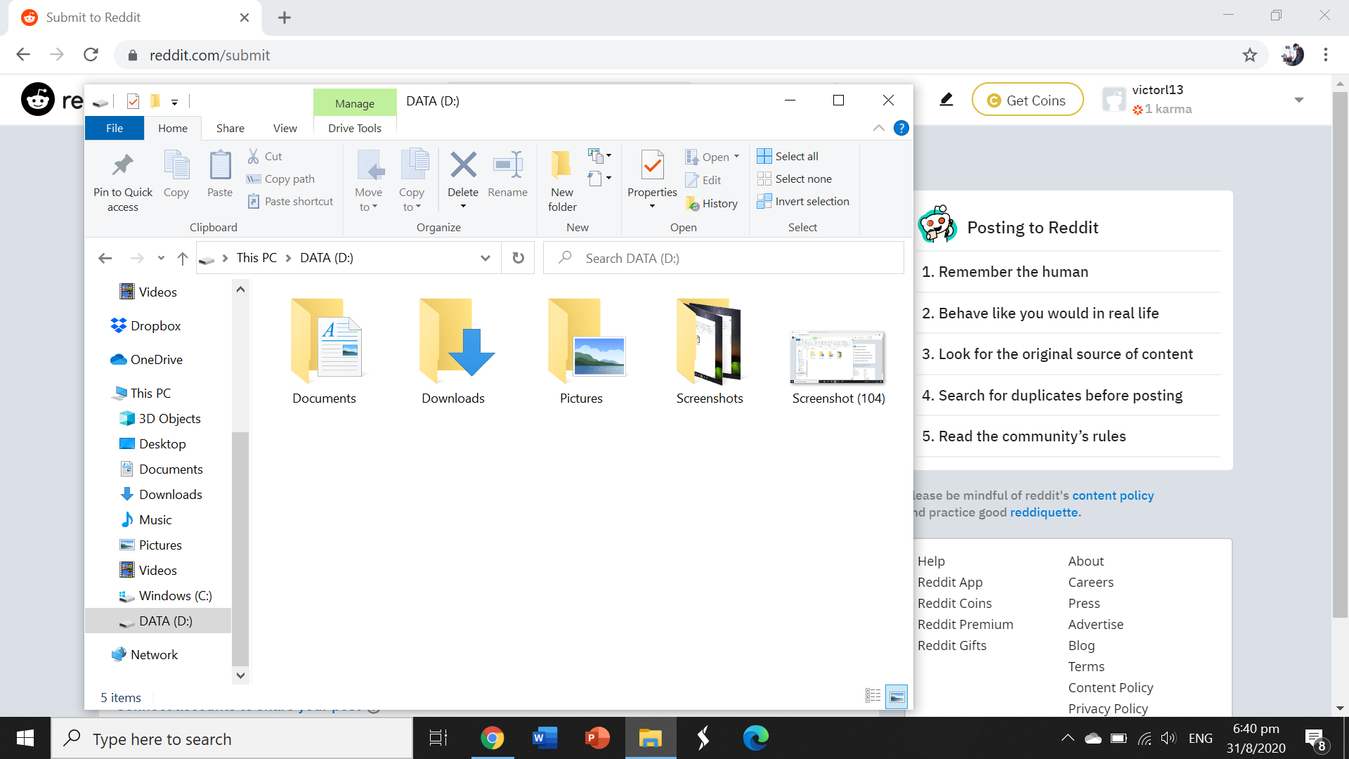 i accidentally changed the location of my screenshots directly to the D drive and not a folder 9ac5340c-3c20-4385-8f88-b93b8b13dede?upload=true.png