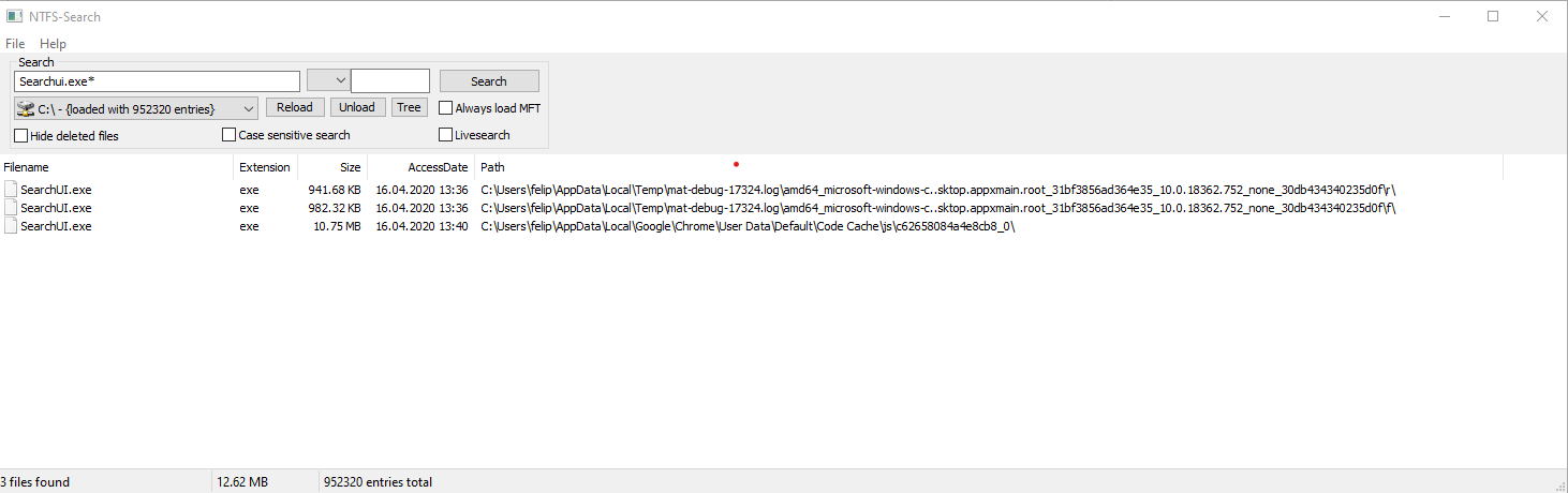Windows search not working, both in Start Menu and File explorer. SearchUI.exe process is... 9ace98d5-5a2d-449e-99f9-84ff0525db6c?upload=true.png
