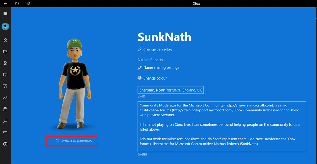I can't change my profile picture to a custom one on PC but I can on xbox 9af40d49-3d9d-4c72-b8a5-1c710c9ef315.png