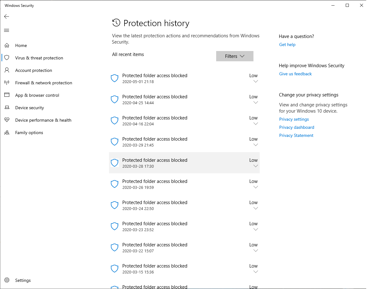 Windows defender protection history is missing 9af8a9e6-46b3-4c03-82b5-a3a21d2cdcb5?upload=true.png