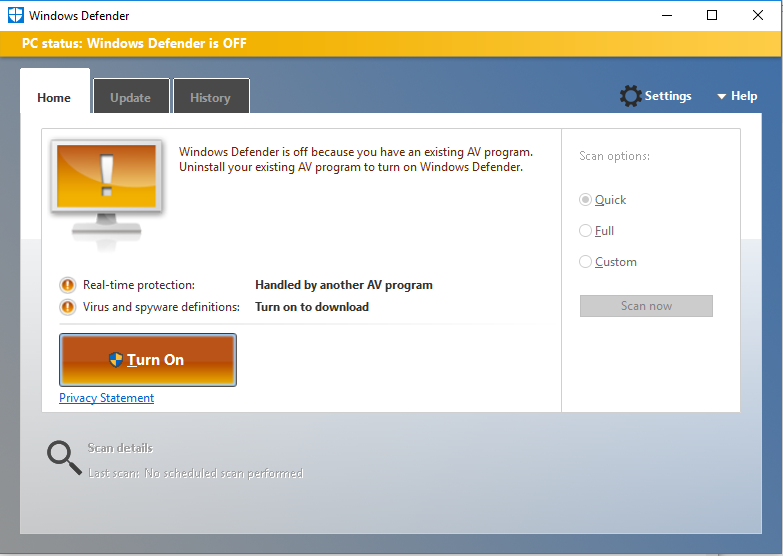 I am not able to update windows defender. how can i do this? 9b076ab1-6f7d-49d9-9ff7-9025d86b80fc.png
