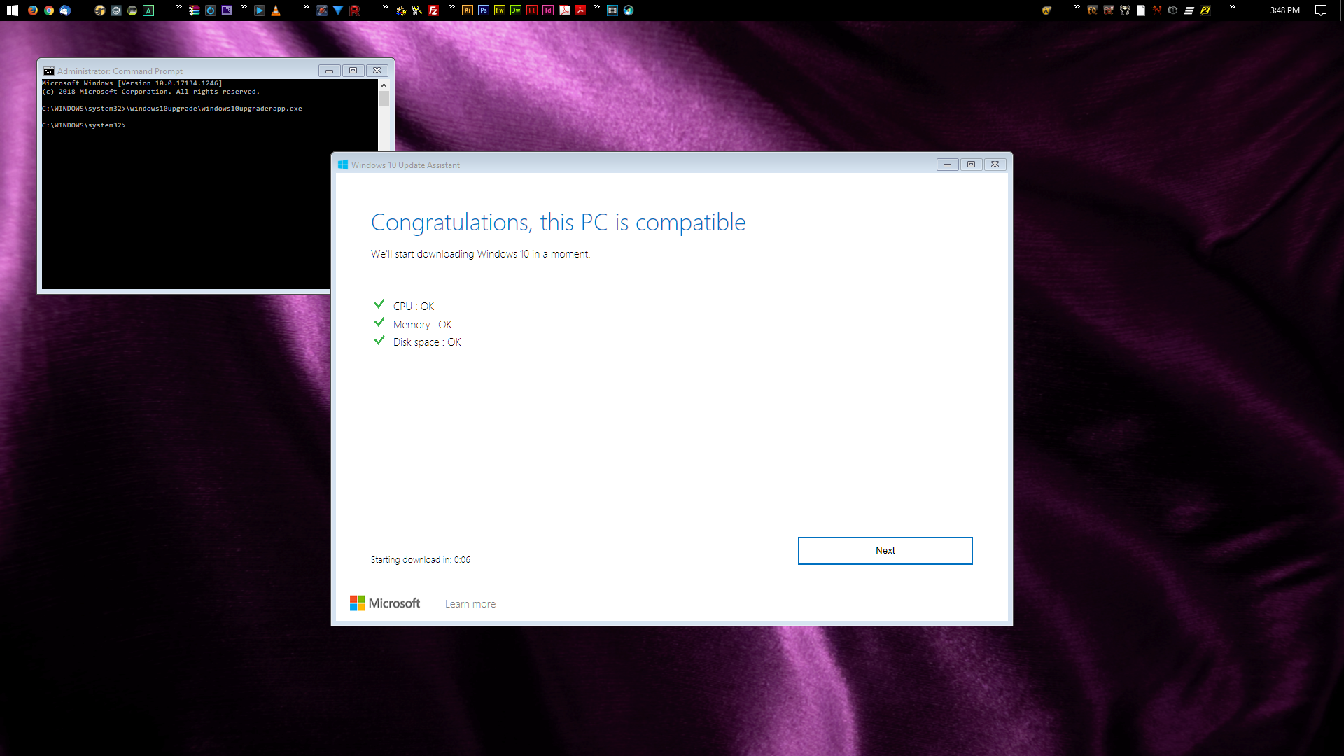 November 1803->1903 failed; Running Windows10UpgradeApp seemed to rollback to Windows 7 API 9b0b067a-dc19-4455-aa8c-6773d59073a1?upload=true.png