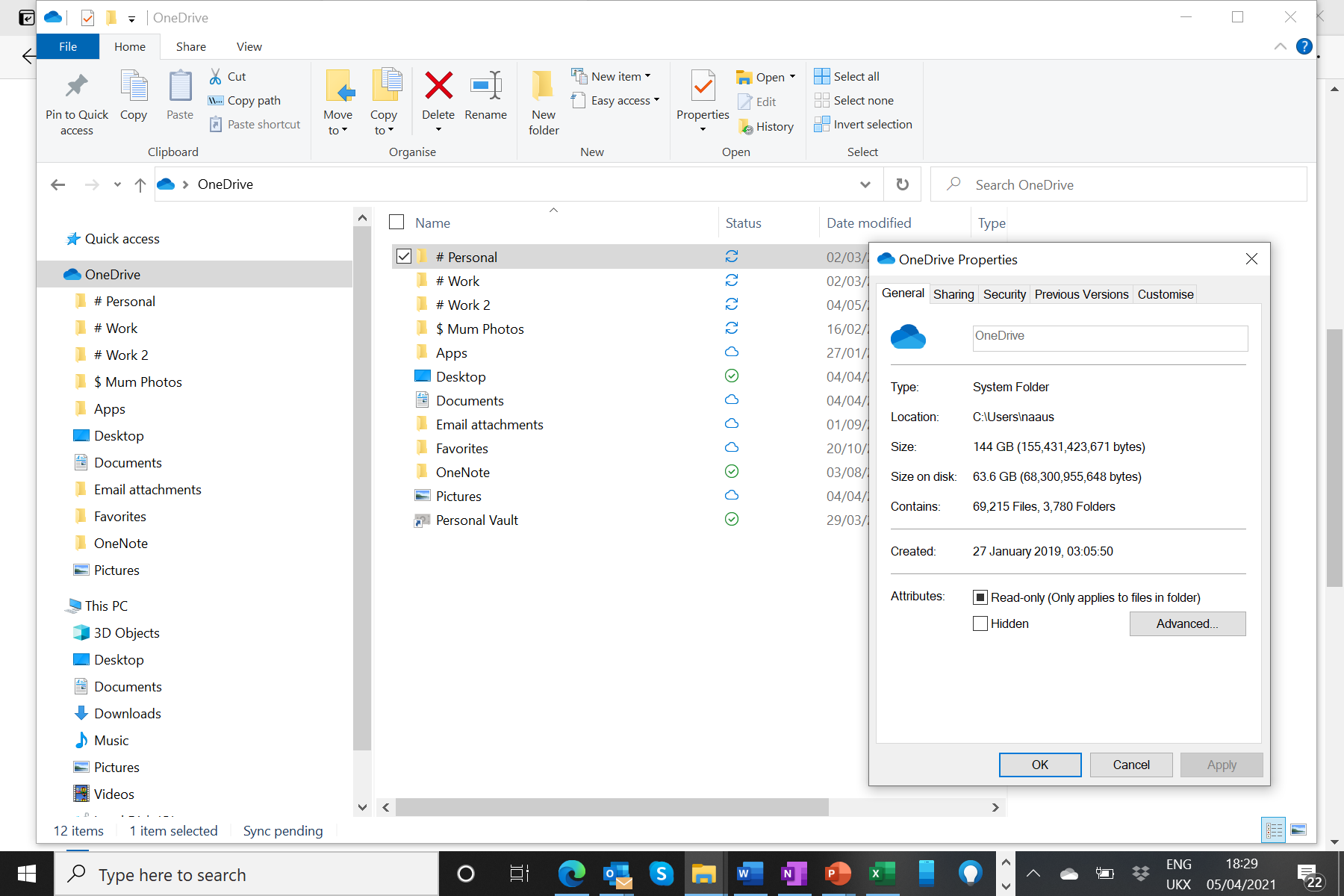 Running out of storage on Surface Go and OneDrive Interface 9c4a7e39-e370-414c-8d65-b61f46987eb4?upload=true.png