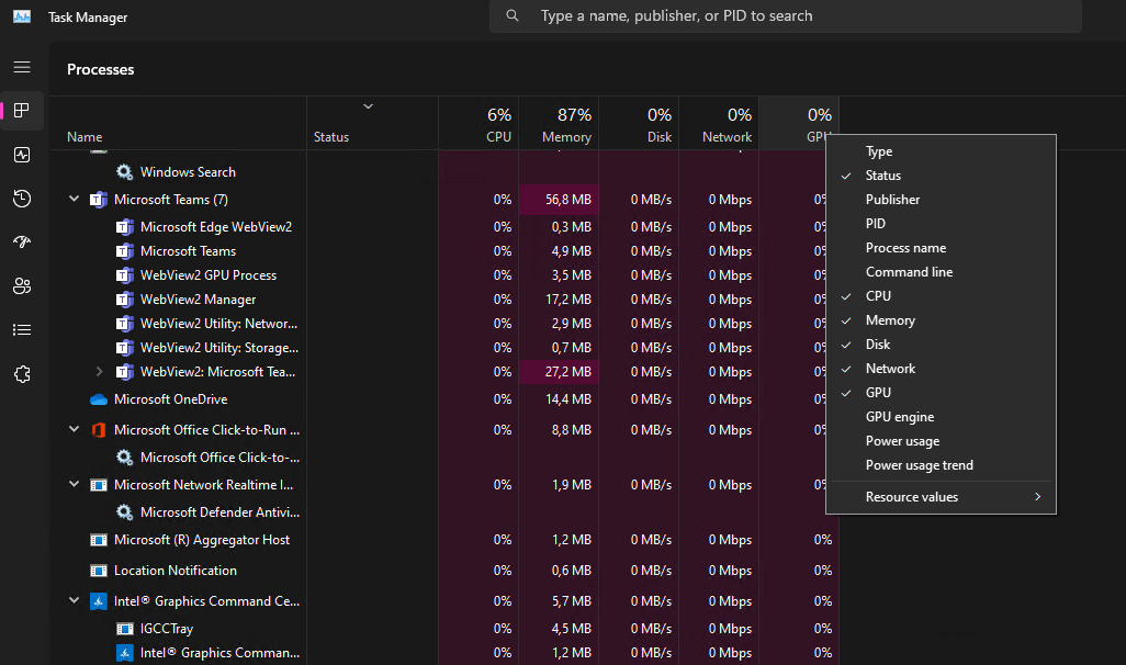 GPU greyed out when right clicking task manager columns. I am not reinstalling Windows!!!! 9c4b163e-90df-4046-a1f8-86dae5e31624?upload=true.png