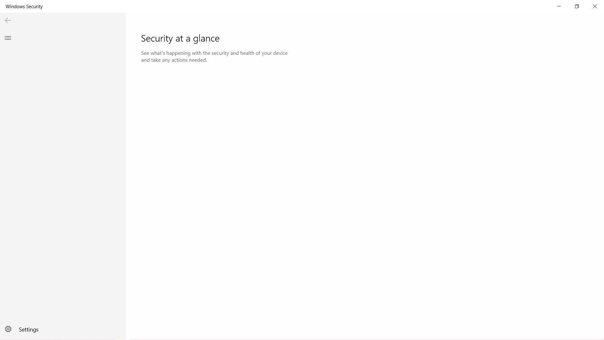 My windows security wont show any data. 9c550902-1663-4302-b4c9-57fbf06fb449?upload=true.png