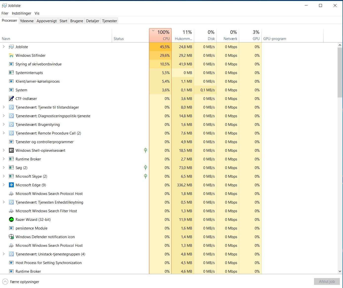 100% cpu usage after windows update. Issue started d. 10/10-2018 9cb6a5be-20ac-4562-951b-61519445f9d3?upload=true.jpg