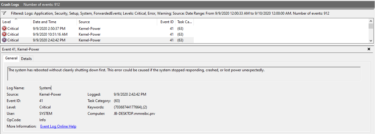 BSOD: Event 41, Kernal-Power debugging/support 9cb7fff3-f04e-475c-837c-ef324316e3c7?upload=true.png