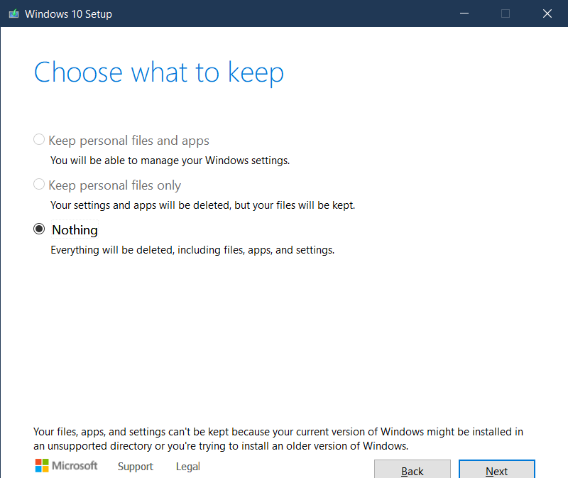 Can't Select "keep personal files and apps" When Re-installing Windows 10 to Fix My... 9cff8482-79f1-47e8-a564-caced6727c55?upload=true.png