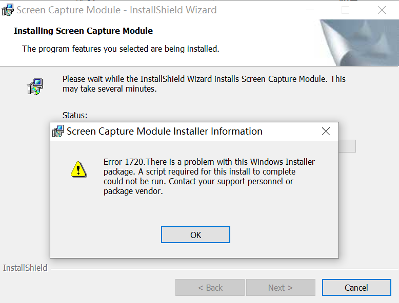Install msi program error: Error 1720.There is a problem with this windows Installer package . 9d1f3dd1-bf24-4e1c-9f29-4e3f09a867d1?upload=true.png