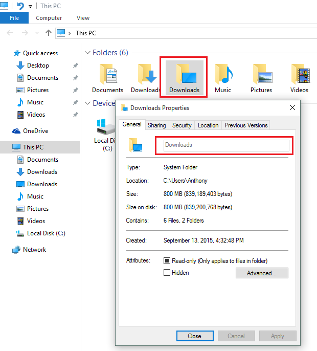 My This PC Download folder is the same and named as Desktop 9d2e803b-27ab-4ecf-9741-d805202d3674.png